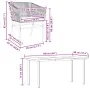 Juego de comedor de jardín 7 pzas con cojines ratán PE marrón | Foro24.es | Tu tienda online para hogar, jardín y más Foro24.es