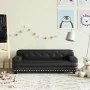 Sofá para niños de cuero sintético negro 90x53x30 cm de , Mobiliario para bebés y niños pequeños - Ref: Foro24-3196287, Preci...