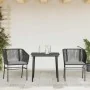 Set comedor jardín 3 pzas cojines ratán sintético vidrio negro von , Gartensets - Ref: Foro24-3334513, Preis: 259,27 €, Rabat...