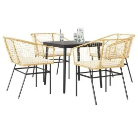Juego de comedor jardín 5 piezas cojines ratán sintético marrón by , Garden sets - Ref: Foro24-3334507, Price: 306,87 €, Disc...
