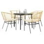 Juego de comedor jardín 5 piezas cojines ratán sintético marrón von , Gartensets - Ref: Foro24-3334507, Preis: 306,87 €, Raba...