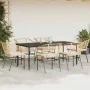 Juego de comedor de jardín 7 pzas con cojines ratán PE marrón de , Conjuntos de jardín - Ref: Foro24-3334511, Precio: 466,59 ...