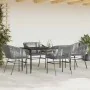 Juego comedor jardín 5 pzas cojines ratán sintético vidrio gris by , Garden sets - Ref: Foro24-3334530, Price: 447,05 €, Disc...