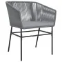 Juego comedor jardín 5 pzas cojines ratán sintético vidrio gris by , Garden sets - Ref: Foro24-3334530, Price: 447,05 €, Disc...