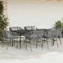 Juego comedor jardín 7 pzas cojines ratán sintético vidrio gris von , Gartensets - Ref: Foro24-3334532, Preis: 627,29 €, Raba...