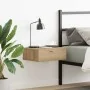 Mesita de noche flotante madera roble artesanal 40x32x15 cm de , Mesitas de noche - Ref: Foro24-861121, Precio: 40,83 €, Desc...