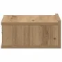 Mesita de noche flotante madera roble artesanal 40x32x15 cm de , Mesitas de noche - Ref: Foro24-861121, Precio: 40,83 €, Desc...