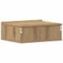 Mesita de noche flotante madera roble artesanal 40x32x15 cm de , Mesitas de noche - Ref: Foro24-861121, Precio: 40,83 €, Desc...