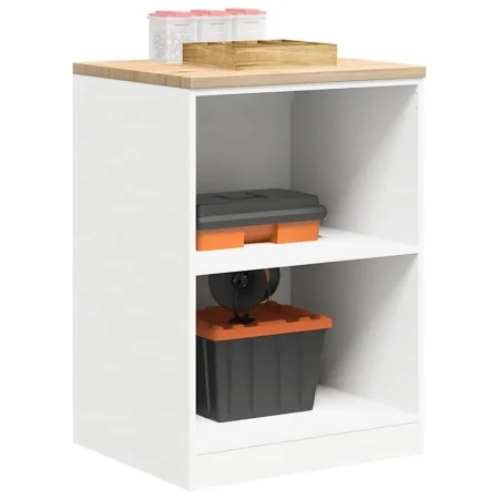 Armario de almacenamiento para garaje blanco 60x51x85 cm by , Armarios industriales - Ref: Foro24-860544, Price: 68,18 €, Dis...