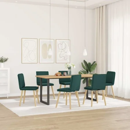 Sillas de comedor 6 unidades tela verde oscuro | Foro24.es | Tu tienda online para hogar, jardín y más Foro24.es