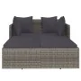 Tumbona con cojines ratán sintético gris 182x118x63 cm by , Outdoor beds - Ref: Foro24-362268, Price: 291,40 €, Discount: %