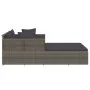Tumbona con cojines ratán sintético gris 182x118x63 cm by , Outdoor beds - Ref: Foro24-362268, Price: 291,40 €, Discount: %