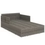 Tumbona con cojines ratán sintético gris 182x118x63 cm by , Outdoor beds - Ref: Foro24-362268, Price: 291,40 €, Discount: %