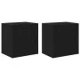 Armarios de pared 2 uds para garaje madera de ingeniería negro by , Armarios industriales - Ref: Foro24-860628, Price: 67,31 ...