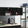 Armarios de pared 2 uds para garaje madera de ingeniería negro by , Armarios industriales - Ref: Foro24-860628, Price: 67,31 ...