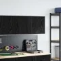 Armarios de pared 2 uds para garaje madera de ingeniería negro by , Armarios industriales - Ref: Foro24-860628, Price: 67,31 ...