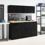 Armarios de pared 2 uds para garaje madera de ingeniería negro by , Armarios industriales - Ref: Foro24-860628, Price: 67,31 ...