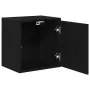 Armarios de pared 2 uds para garaje madera de ingeniería negro by , Armarios industriales - Ref: Foro24-860628, Price: 67,31 ...
