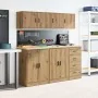 Armarios de pared 2 uds para garaje madera artesanal roble by , Armarios industriales - Ref: Foro24-860642, Price: 59,44 €, D...