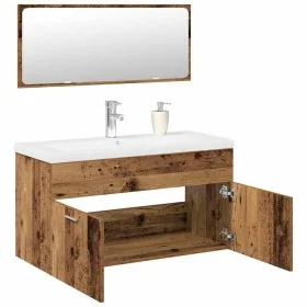 Juego de muebles de baño 3 piezas madera ingeniería envejecida von , Badezimmermöbel - Ref: Foro24-3328911, Preis: 338,76 €, ...