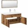 Juego de muebles de baño 3 piezas madera ingeniería envejecida de , Muebles de baño - Ref: Foro24-3328911, Precio: 339,08 €, ...