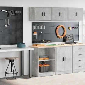 Armarios 2 uds para garaje madera de ingeniería ris hormigón by , Armarios industriales - Ref: Foro24-3328281, Price: 99,57 €...