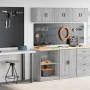 Armarios 2 uds para garaje madera ingeniería gris sonoma by , Armarios industriales - Ref: Foro24-3328283, Price: 100,42 €, D...