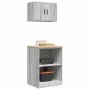 Armarios 2 uds para garaje madera ingeniería gris sonoma by , Armarios industriales - Ref: Foro24-3328283, Price: 100,42 €, D...