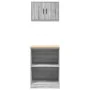 Armarios 2 uds para garaje madera ingeniería gris sonoma by , Armarios industriales - Ref: Foro24-3328283, Price: 100,42 €, D...