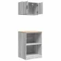 Armarios 2 uds para garaje madera ingeniería gris sonoma by , Armarios industriales - Ref: Foro24-3328283, Price: 100,42 €, D...