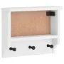 Perchero de pared SANDNES madera maciza pino blanco 45x12x35cm | Foro24.es | Tu tienda online para hogar, jardín y más Foro24.es