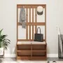 Perchero de entrada SANDENS madera maciza de pino 87x40x159,5cm de , Bancos para recibidores y almacenamiento - Ref: Foro24-4...