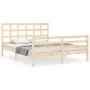 Estructura de cama con cabecero madera maciza 160x200 cm de vidaXL, Camas y somieres - Ref: Foro24-3193996, Precio: 134,25 €,...