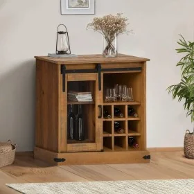 Aparador HALDEN con puerta corredera 80x40x80 cm madera maciza von , Sideboards - Ref: Foro24-4018421, Preis: 224,73 €, Rabat...