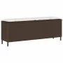 Banco de jardín con cojín marrón 110x30x40,5 cm ratán sintético by , garden benches - Ref: Foro24-4104155, Price: 89,39 €, Di...
