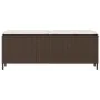 Banco de jardín con cojín marrón 110x30x40,5 cm ratán sintético by , garden benches - Ref: Foro24-4104155, Price: 89,39 €, Di...
