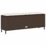 Banco de jardín con cojín marrón 110x30x40,5 cm ratán sintético by , garden benches - Ref: Foro24-4104155, Price: 89,39 €, Di...