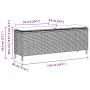 Banco de jardín con cojín marrón 110x30x40,5 cm ratán sintético by , garden benches - Ref: Foro24-4104155, Price: 89,39 €, Di...