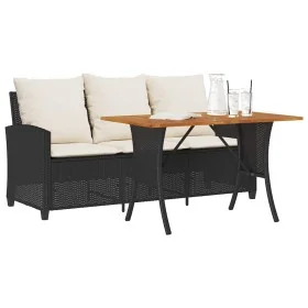 Comprar Sofá jardín de 3 plazas con cojín y mesa