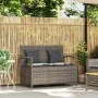 Banco de jardín con almacenaje y cojín gris ratán sintético by , garden benches - Ref: Foro24-4104213, Price: 221,74 €, Disco...