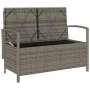 Banco de jardín con almacenaje y cojín gris ratán sintético by , garden benches - Ref: Foro24-4104213, Price: 221,74 €, Disco...