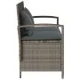 Banco de jardín con almacenaje y cojín gris ratán sintético by , garden benches - Ref: Foro24-4104213, Price: 221,74 €, Disco...