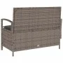 Banco de jardín con almacenaje y cojín gris ratán sintético by , garden benches - Ref: Foro24-4104213, Price: 221,74 €, Disco...