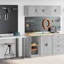 Armarios 2 uds para garaje madera ingeniería gris sonoma by , Armarios industriales - Ref: Foro24-3328274, Price: 82,04 €, Di...