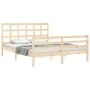 Estructura de cama con cabecero madera maciza 160x200 cm de vidaXL, Camas y somieres - Ref: Foro24-3193996, Precio: 134,25 €,...