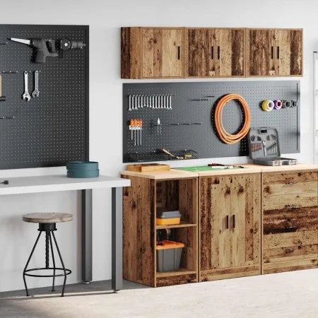 Armarios 2 uds para garaje madera ingeniería antigua madera by , Armarios industriales - Ref: Foro24-3328276, Price: 80,19 €,...