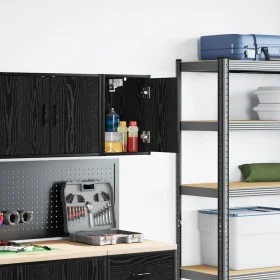 Armario de pared para garaje madera de ingeniería negra de , Armarios industriales - Ref: Foro24-860609, Precio: 29,52 €, Des...