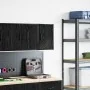 Armario de pared para garaje madera de ingeniería negra von , Armarios industriales - Ref: Foro24-860609, Preis: 29,48 €, Rab...