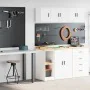 Armarios 2 uds para garaje madera de ingeniería blanco by , Armarios industriales - Ref: Foro24-3328260, Price: 66,96 €, Disc...