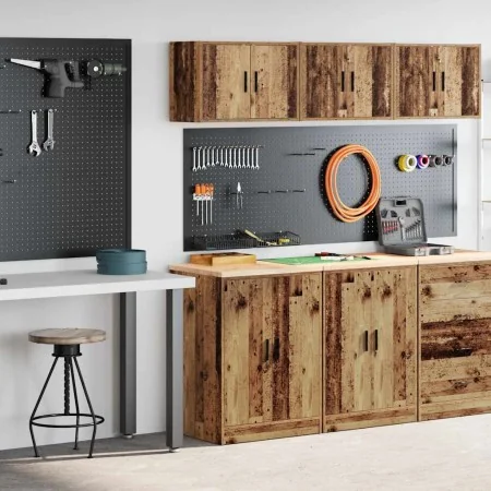 Armarios 2 uds para garaje madera ingeniería antigua madera by , Armarios industriales - Ref: Foro24-3328312, Price: 119,60 €...